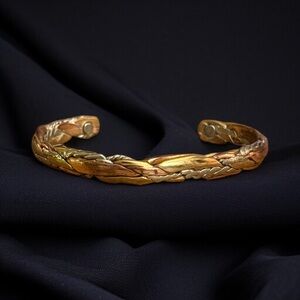 Vintage Sergio Lub copper and silver cuff bracelet